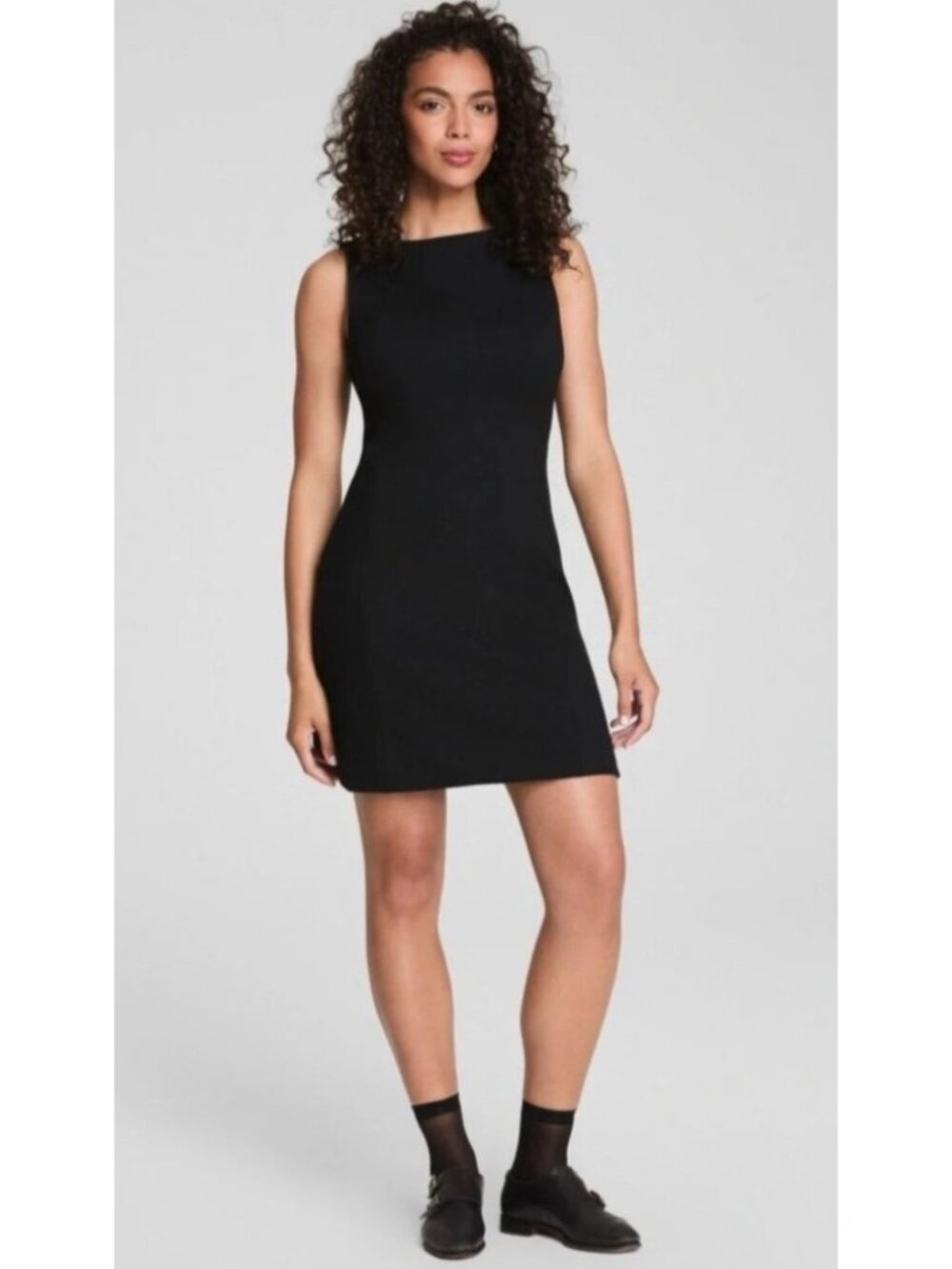 NEW Spanx the Perfect Collection Ponte Sleeveless Mini Dress Black Large Soft